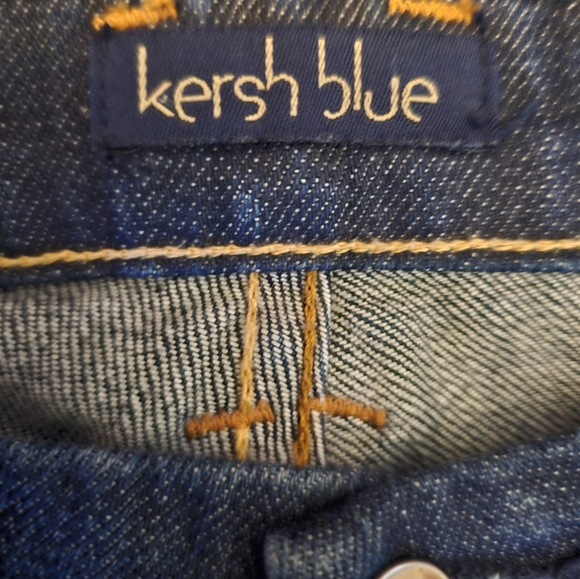 Kersh Blue Low-Rise Dark Wash Bootcut Jeans Size 31/34Long - Picture 2 of 11